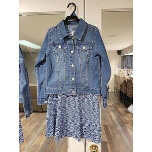 NWT Levi's Girl's Blue 2 Piece Set-Denim Jacket/Dress Size 10/12